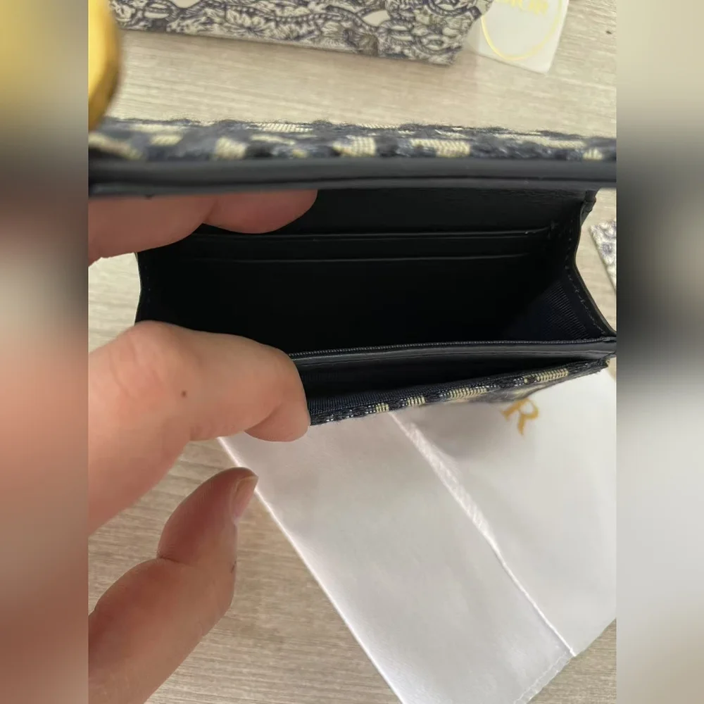 Dior Saddle Jasmine Gusset Card Holder